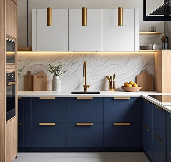 A Unique Look After Kitchen Redesign Services Provided to Customer